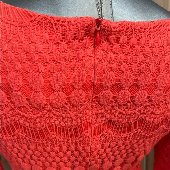 Ronni Nicole Orange Sheath Dress with Bell Sleeves - Picture 4 of 5